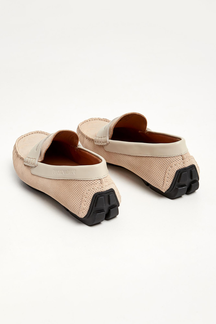 Mokasyny męskie skórzane EMPORIO ARMANI