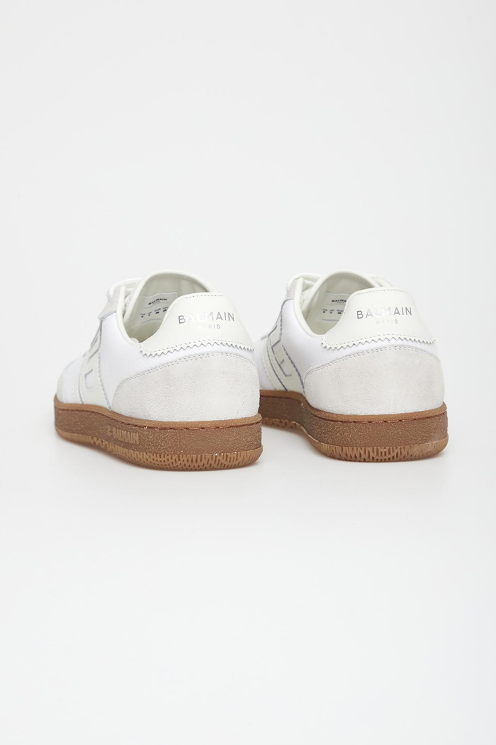 Sneakersy damskie skórzane Swan trainers BALMAIN