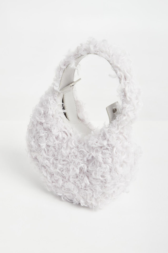 Torebka bangle z futerkiem PATRIZIA PEPE