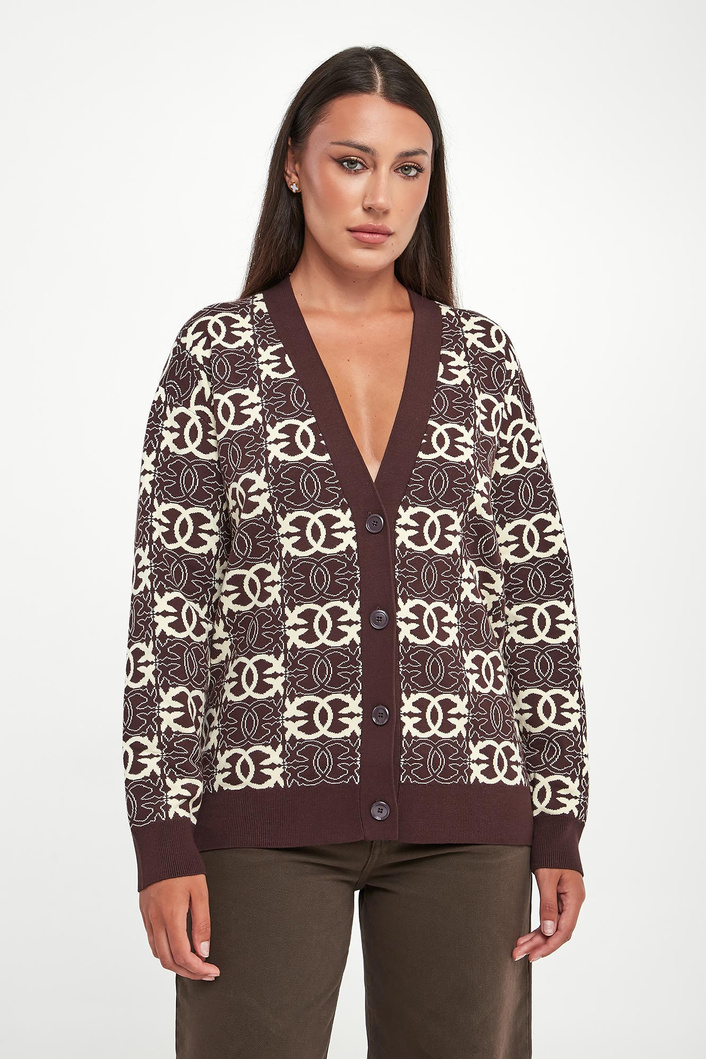 Kardigan damski z logo Half Breed PINKO