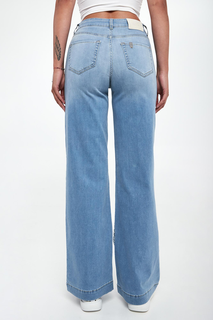 Jeansy damskie z kryształkami LIU JO