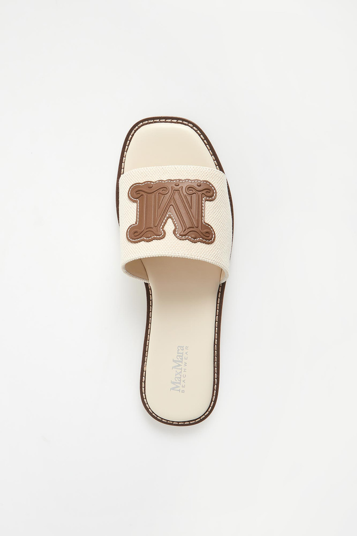 Klapki damskie skórzane Caucaso MAX MARA BEACHWEAR