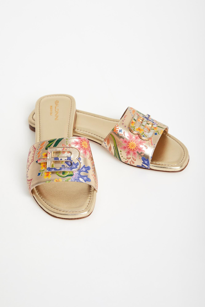 Klapki damskie skórzane BALDININI