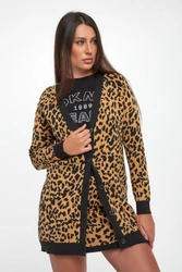 Kardigan damski w panterkę DKNY
