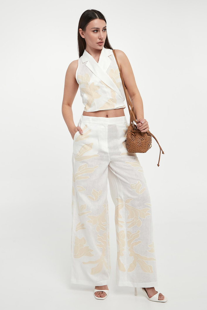 Spodnie damskie lniane Kadiak MARELLA