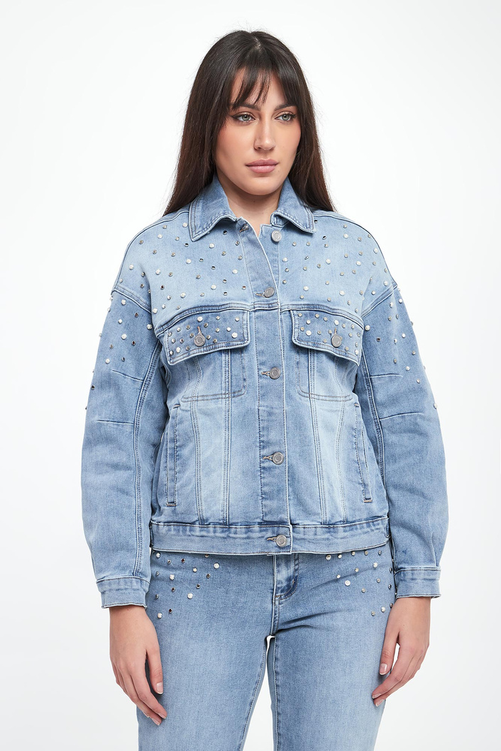 Katana damska jeansowa z dżetami JOSEPH RIBKOFF