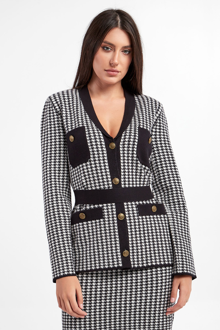 Kardigan damski w pepitkę TWINSET