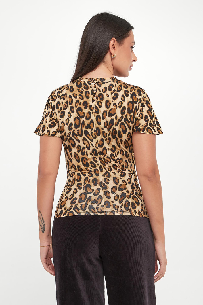 T-shirt damski w panterkę Matassa MARELLA SPORT