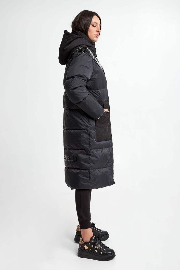 Płaszcz damski pikowany KARL LAGERFELD