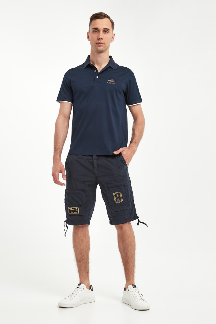 Bermudy męskie z logo AERONAUTICA MILITARE