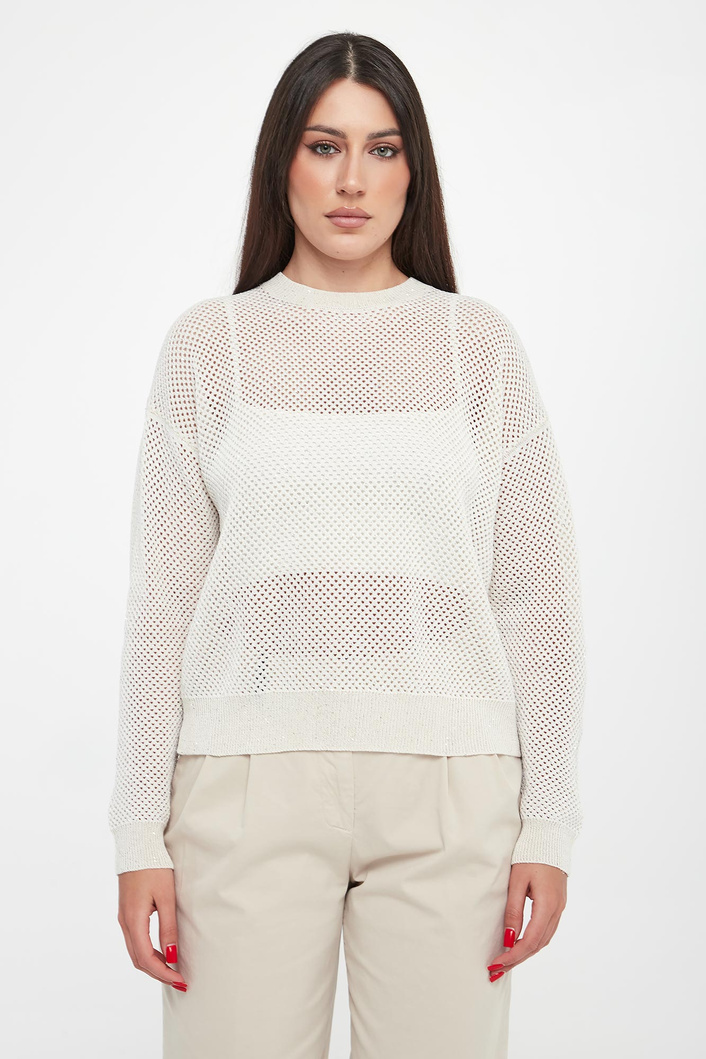 Sweter damski ażurowy z cekinami PESERICO