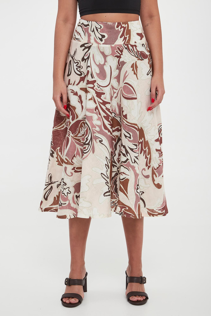 Spódnica lniana ze wzorem MLSOSPITE MARELLA SPORT