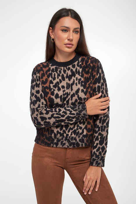 Sweter damski w panterkę DKNY