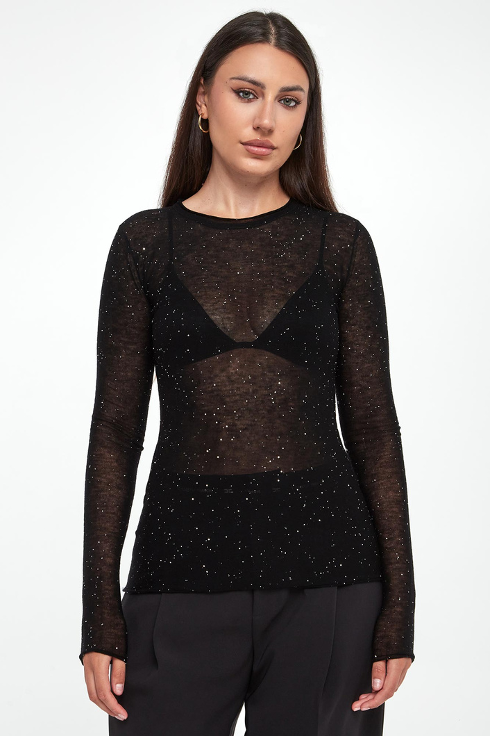 Longsleeve damski wełniany Pico PINKO