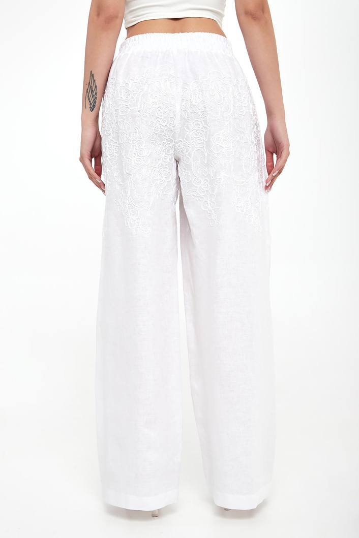 Spodnie damskie z lnem ERMANNO SCERVINO LIFE