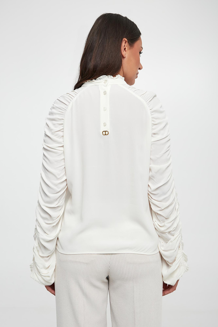 Bluzka damska z wiskozowej krepy TWINSET