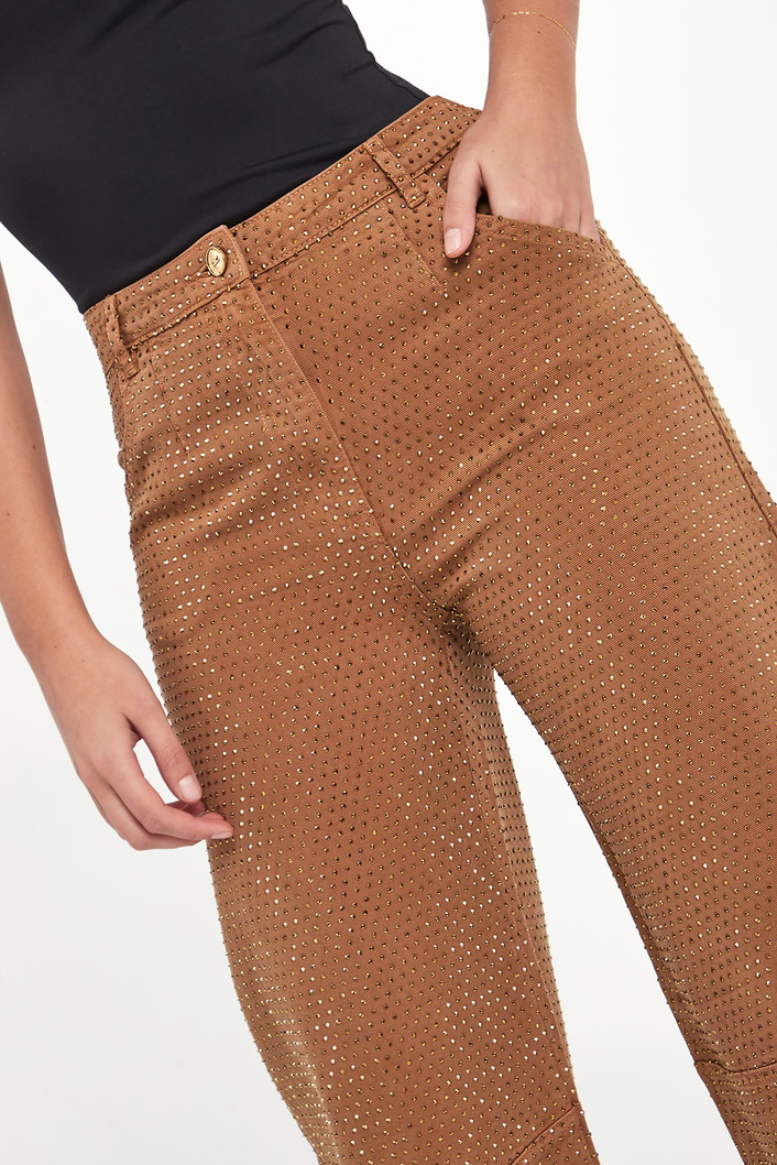 Jeansy damskie z cyrkoniami ELISABETTA FRANCHI