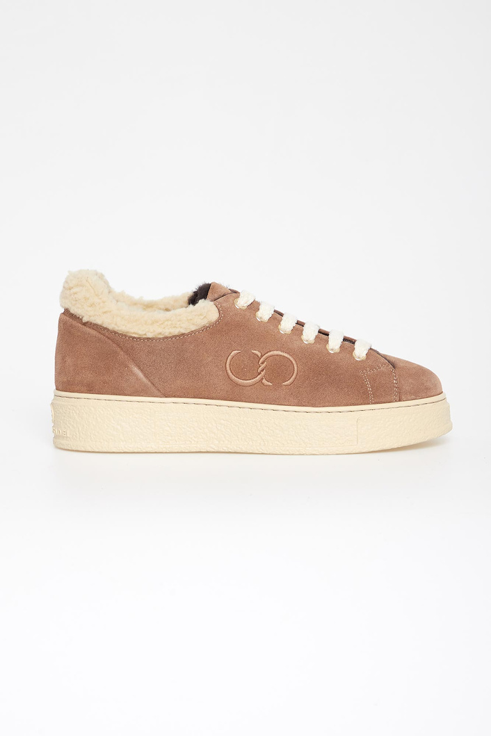 Sneakersy damskie zamszowe CESARE CASADEI