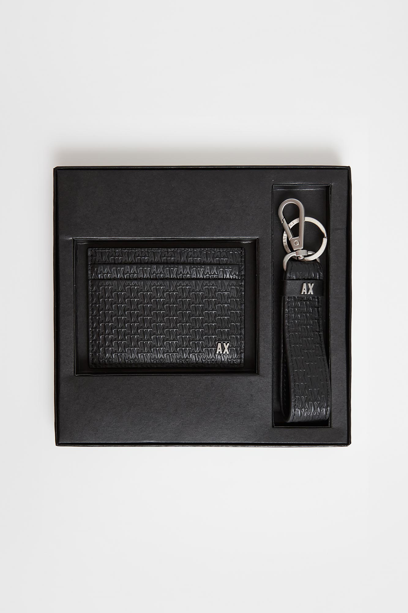 Brelok i portfel męski ARMANI EXCHANGE Czarny