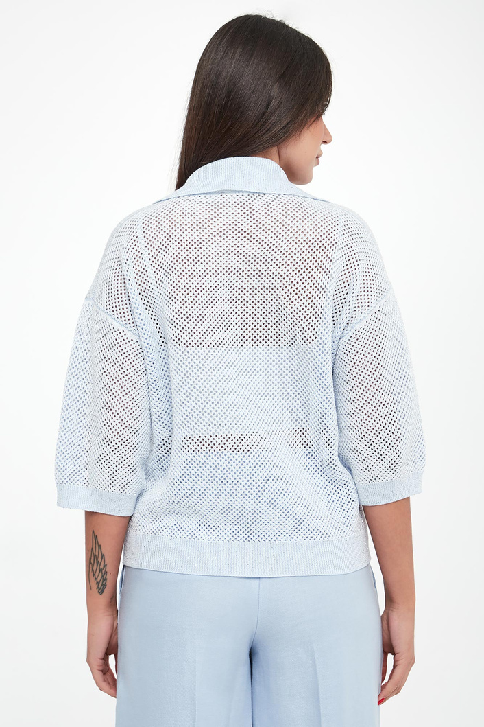 Sweter damski z kołnierzem polo PESERICO