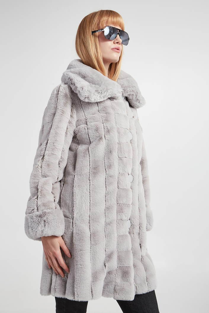 Płaszcz damski z futerkiem JOSEPH RIBKOFF