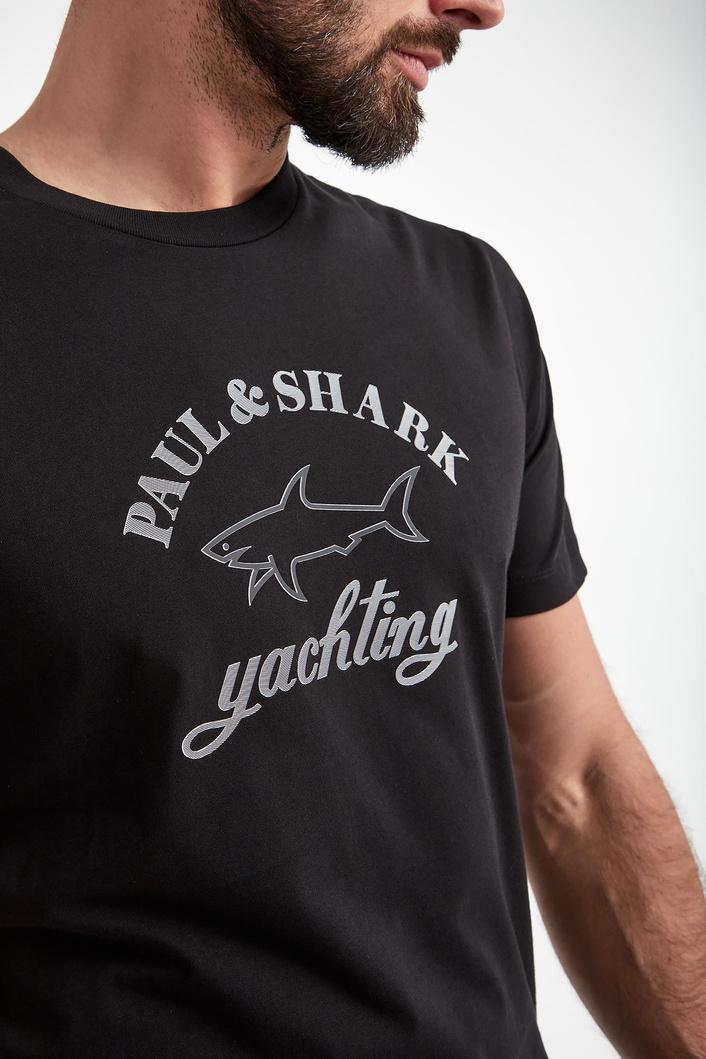 T-shirt męski z logo PAUL&SHARK