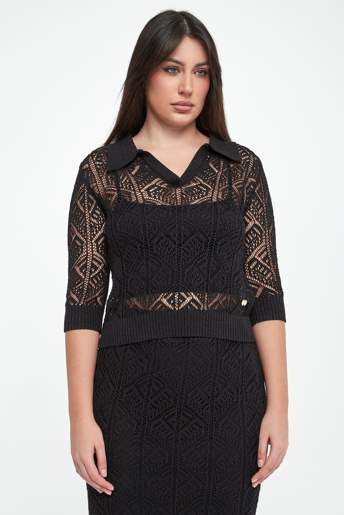 Sweter damski ażurowy JOSEPH RIBKOFF