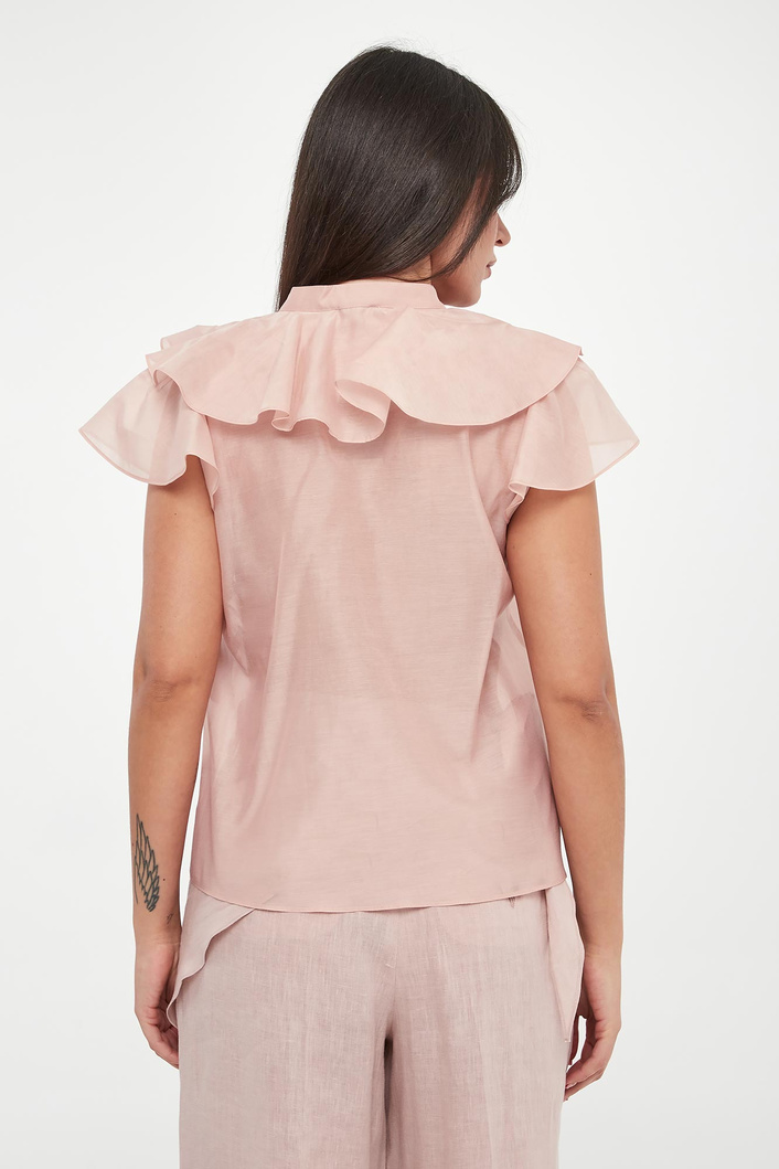 Top damski z jedwabiem Faraone MARELLA MONOCHROME