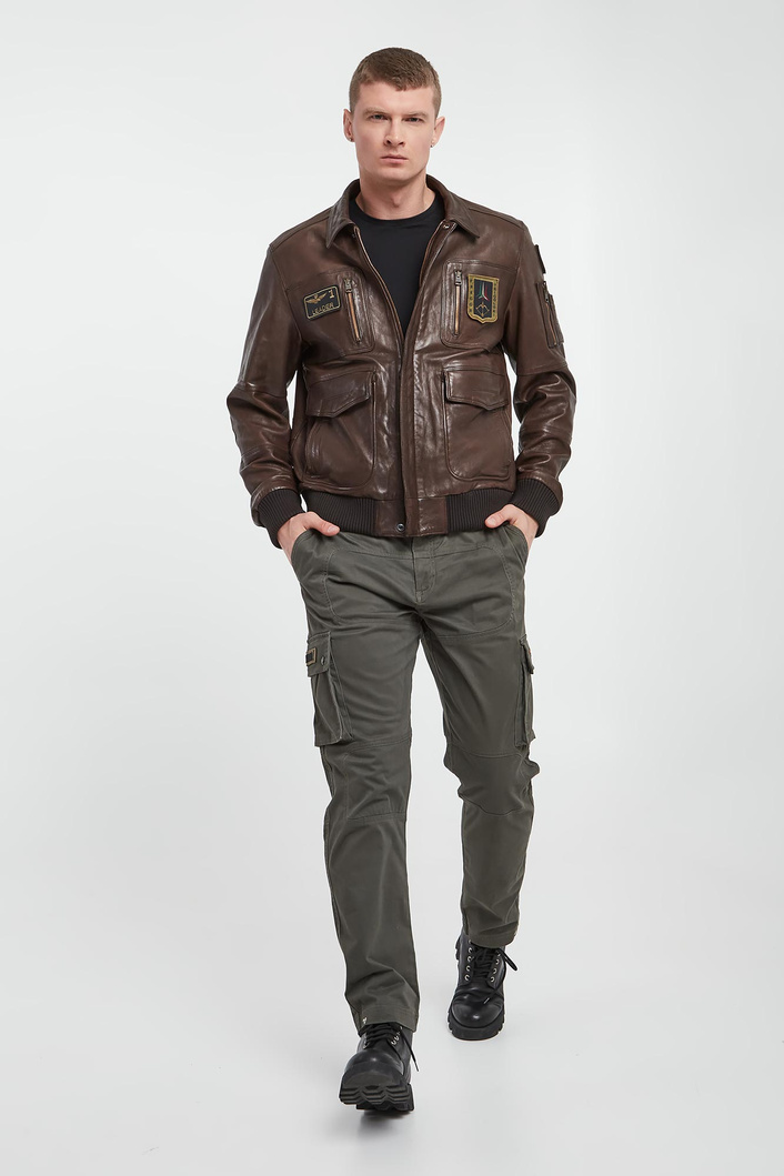 Kurtka męska skórzana AERONAUTICA MILITARE