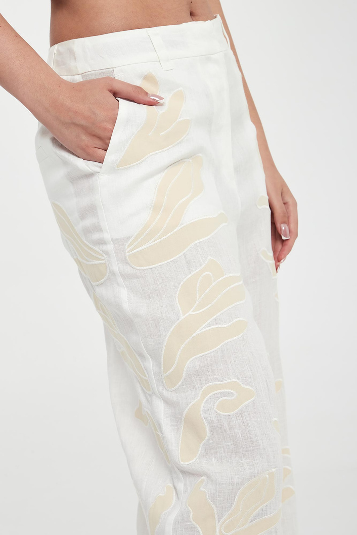 Spodnie damskie lniane Kadiak MARELLA