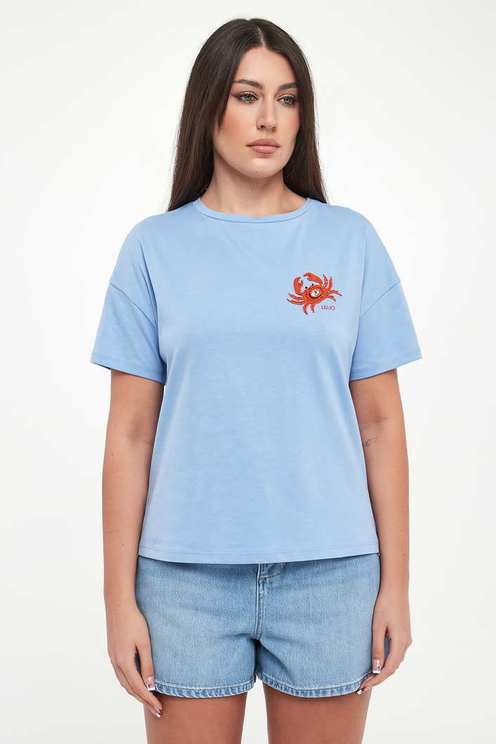 T-shirt damski z logo LIU JO