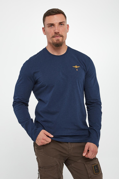 Longsleeve męski z logo AERONAUTICA MILITARE