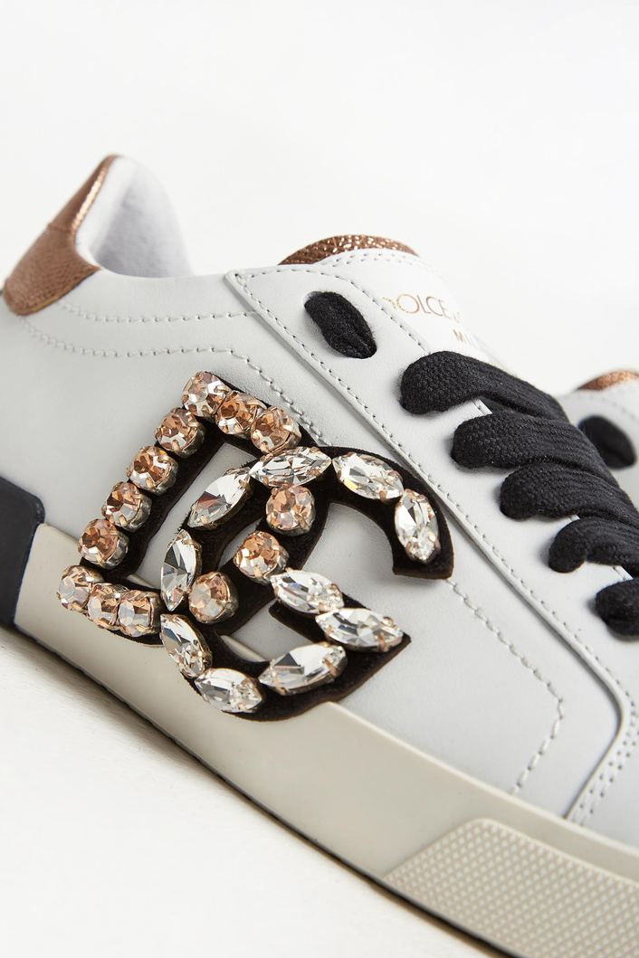 Sneakersy damskie skórzane Portofino Vintage DOLCE & GABBANA