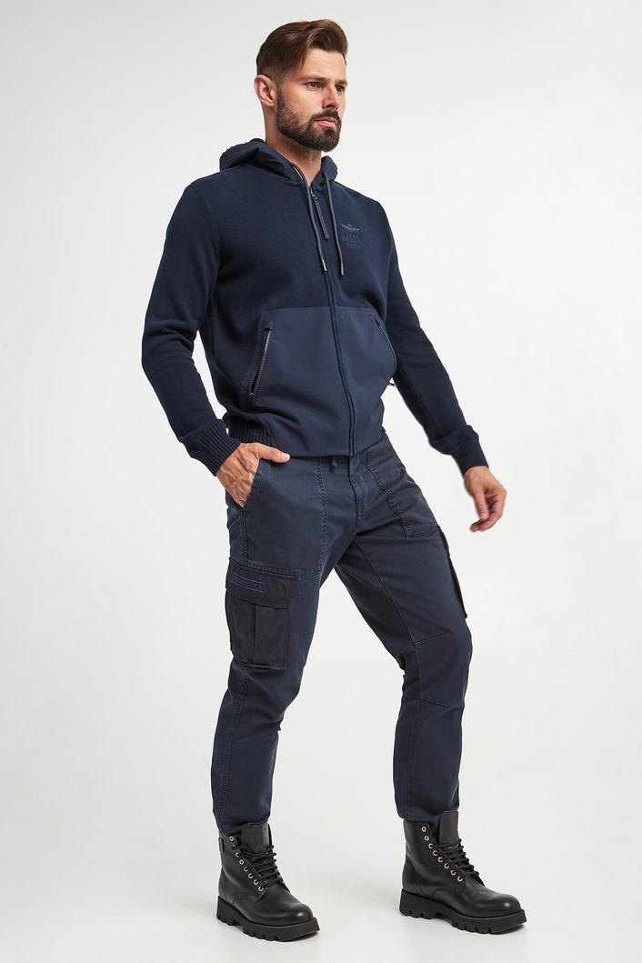 Sweter męski z kapturem AERONAUTICA MILITARE