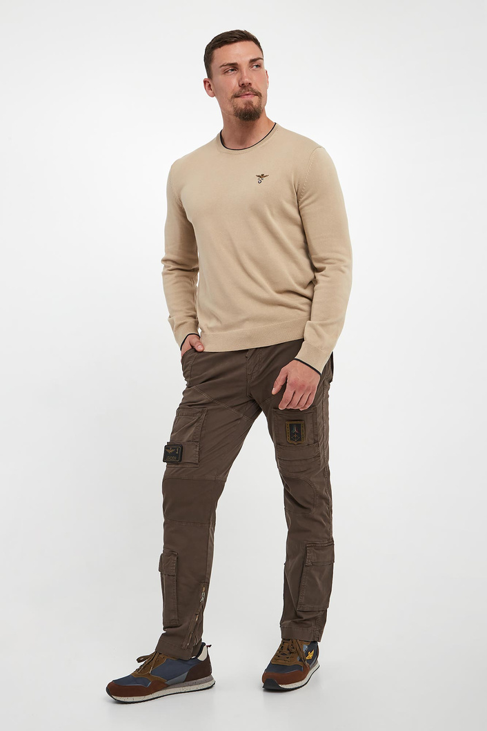 Sweter męski z logo AEROANUTICA MILITARE