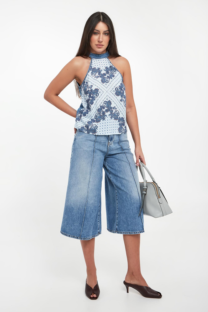 Top damski z wzorem paisley Zingarella PINKO