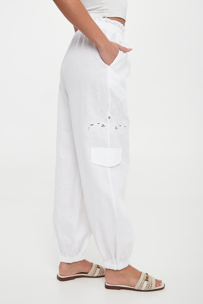 Spodnie damskie lniane TWINSET