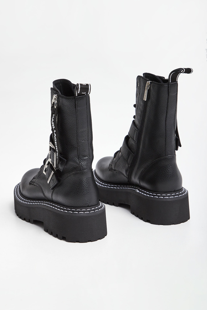 Trapery skórzane KARL LAGERFELD