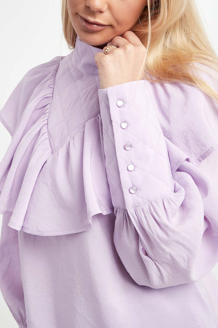 Bluzka damska z falbaną GESTUZ