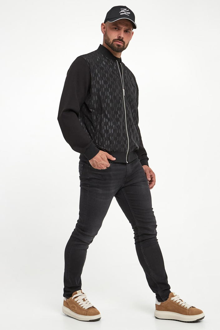 Kurtka męska bomberka z logo KARL LAGERFELD