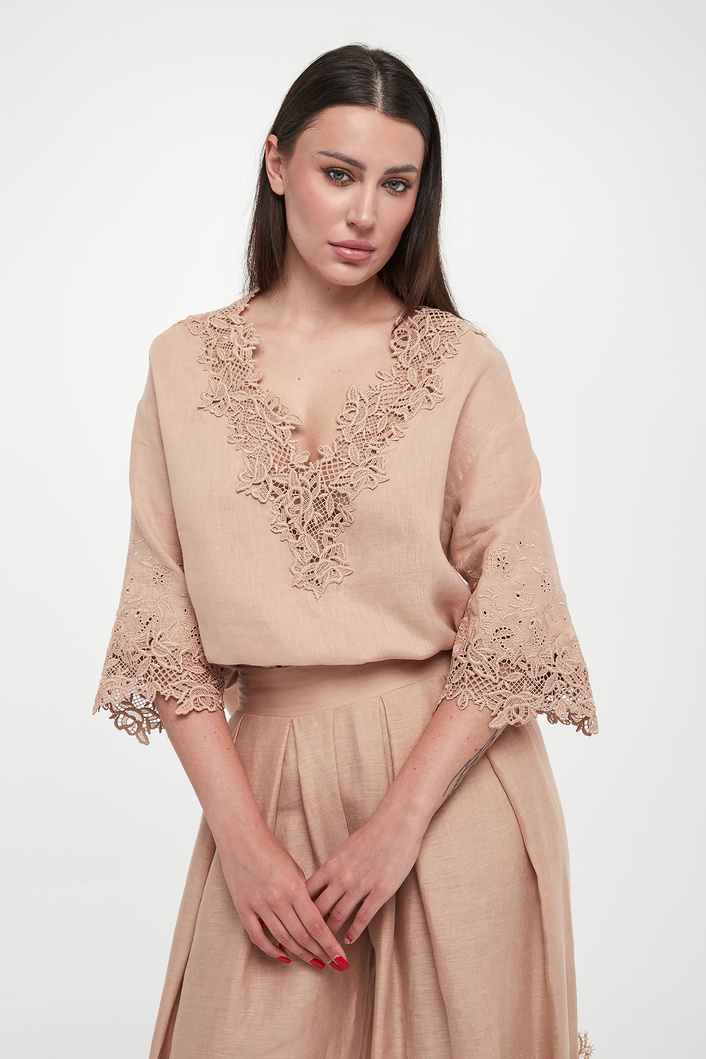 Bluzka damska lniana ERMANNO SCERVINO LIFE