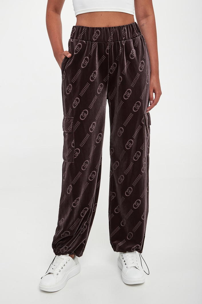 Spodnie damskie welurowe LIU JO