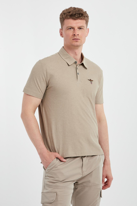 Polo męskie z haftem AERONAUTICA MILITARE