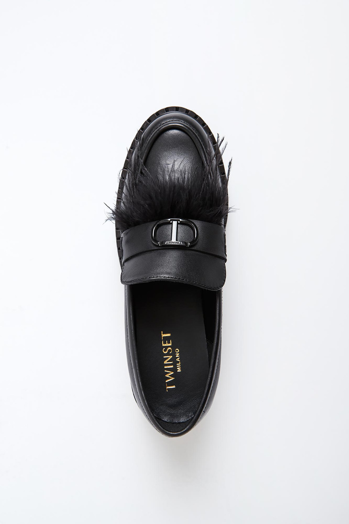 Mokasyny damskie skórzane TWINSET