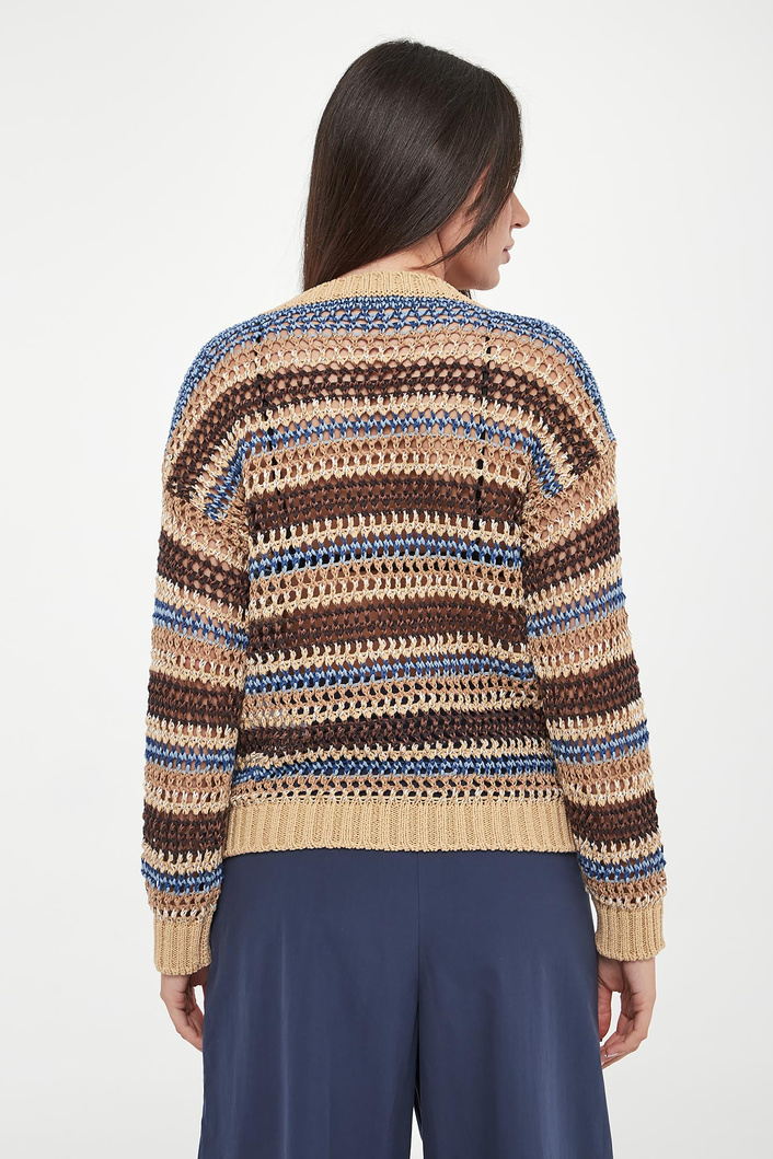 Sweter damski ażurowy lniany Onirica WEEKEND MAX MARA