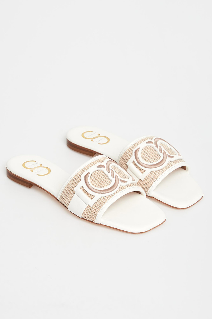 Klapki damskie skórzane CESARE CASADEI