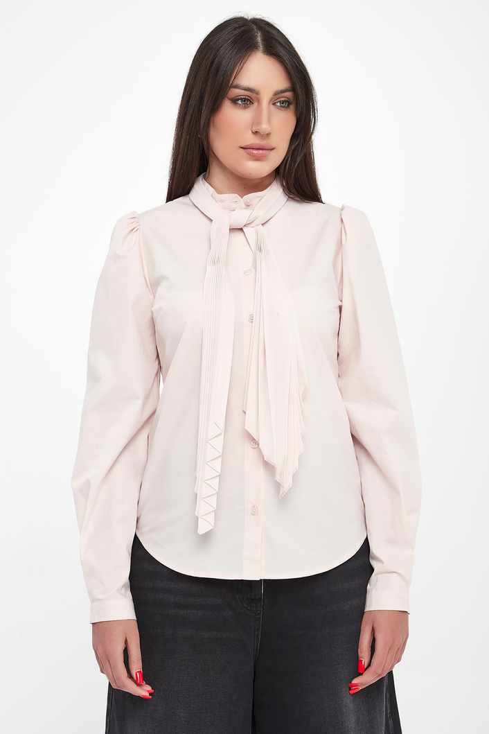 Koszula damska z popeliny z szarfą TWINSET