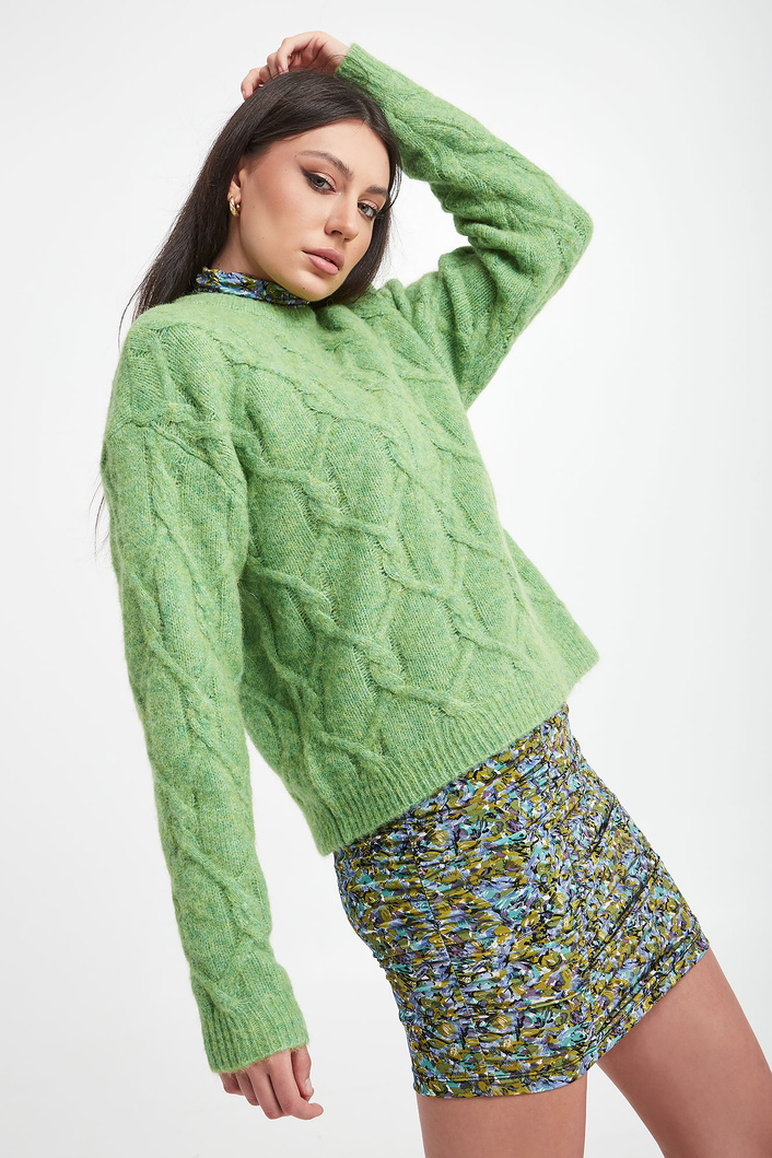 Sweter damski z wełną alpaki GESTUZ