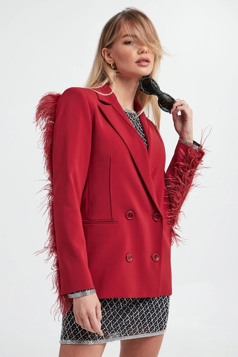 Marynarka damska z piórami PATRIZIA PEPE