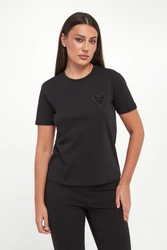 T-shirt damski z haftem TWINSET